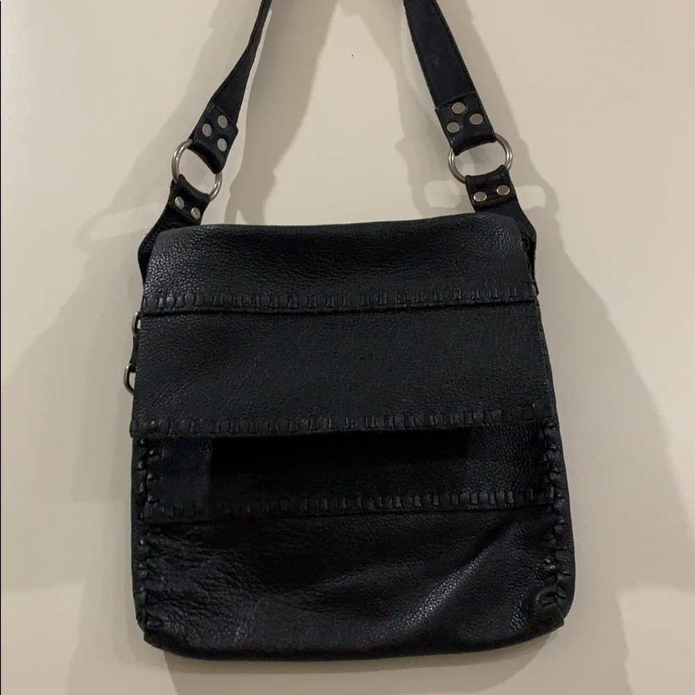 Black leather crossbody from Lucky Brand